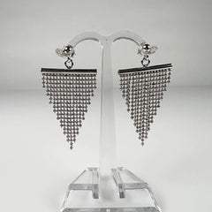 Cercei chandelier din argint 925 cu prindere fluture - vedere 2