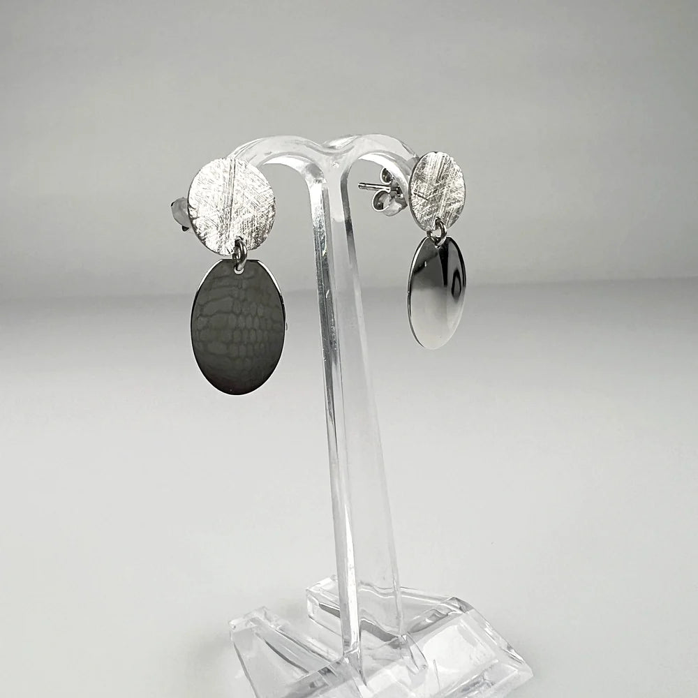 Cercei drop eleganti din argint 925 cu prindere fluture - vedere 1