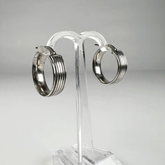 Cercei creole argint 925, 15 mm, prindere continua eleganta - vedere 2