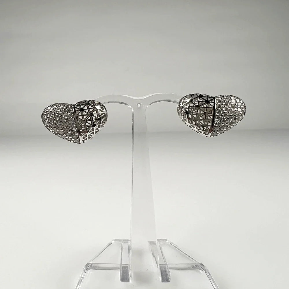 Cercei cu zirconia si prindere fluture din argint 925 - vedere 2