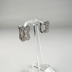 Cercei drop zirconia cu prindere leverback din argint 925 - vedere 1
