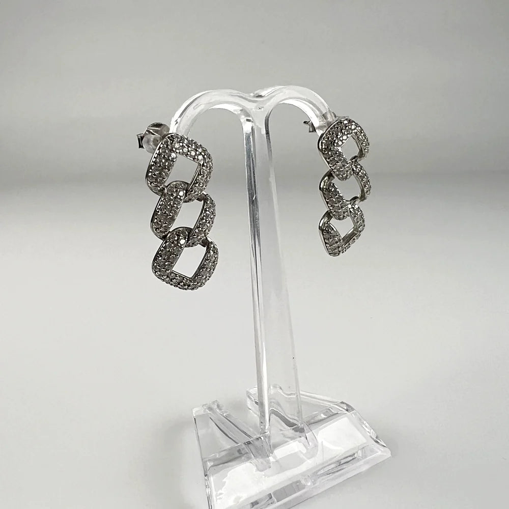 Cercei lungi zirconia cu fluture din argint 925, 23mm - vedere 1