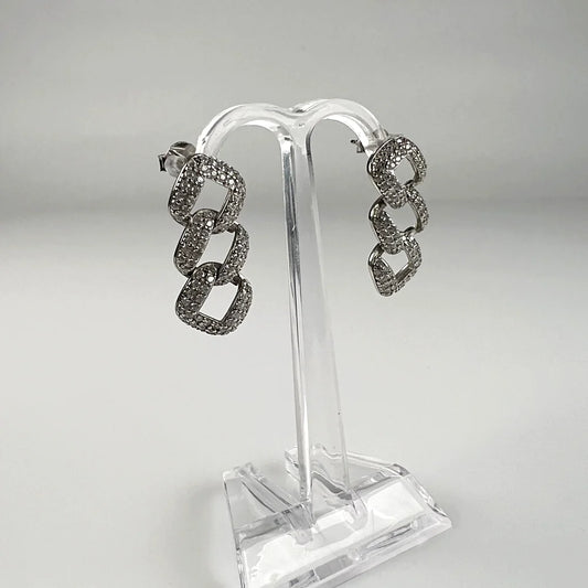 Cercei lungi zirconia cu fluture din argint 925, 23mm - vedere 1