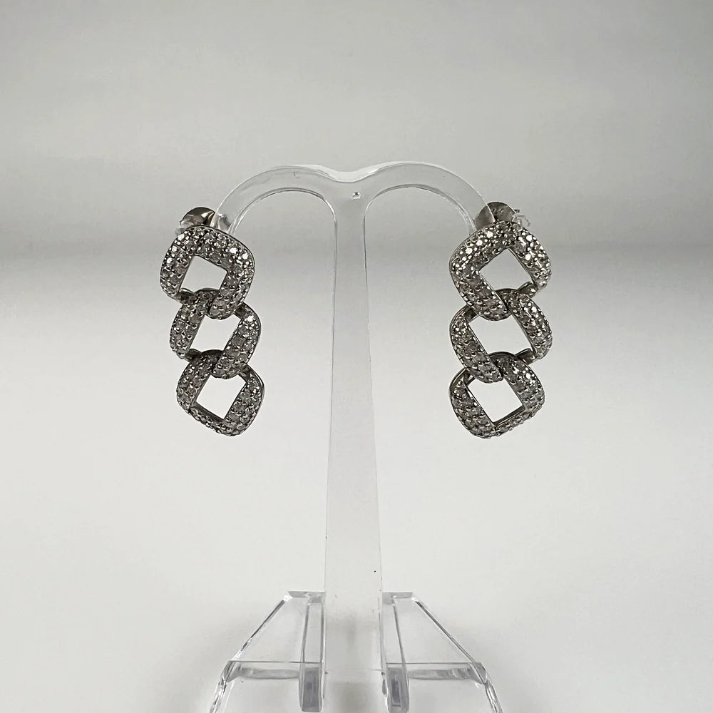 Cercei lungi zirconia cu fluture din argint 925, 23mm - vedere 2