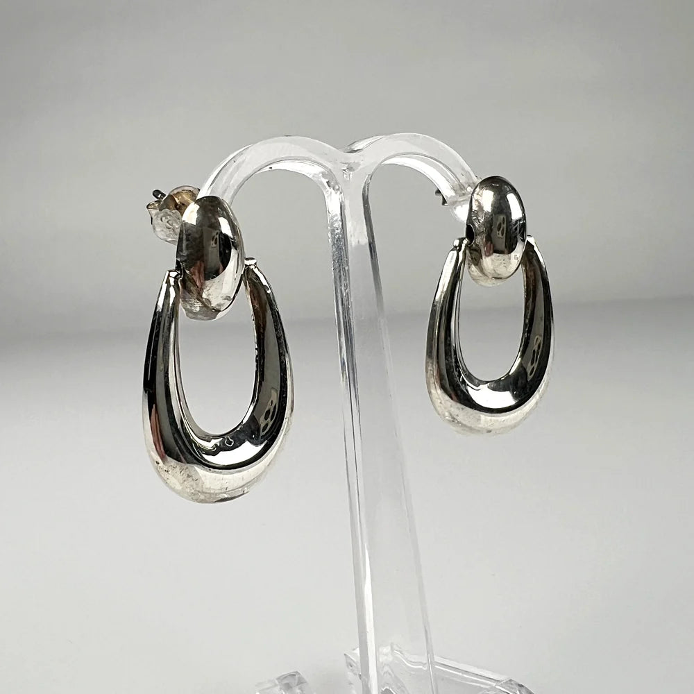 Cercei lungi din argint 925 cu prindere fluture - 26mm - vedere 1