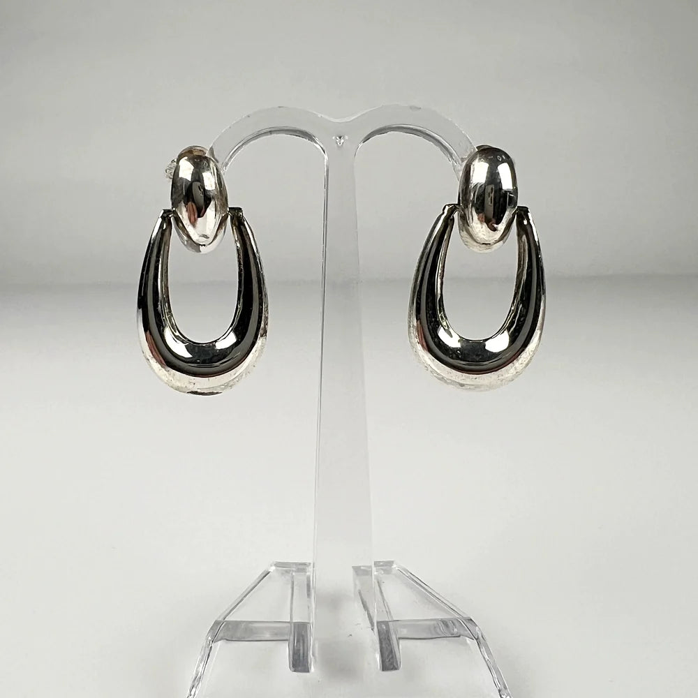Cercei lungi din argint 925 cu prindere fluture - 26mm - vedere 2