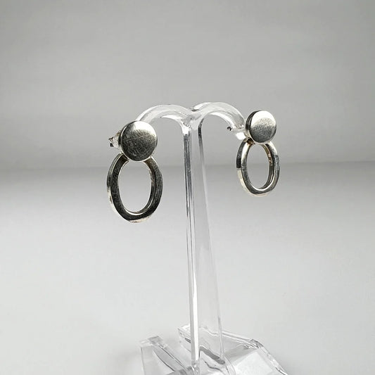 Cercei drop din argint 925 cu prindere fluture, 20 mm - vedere 1