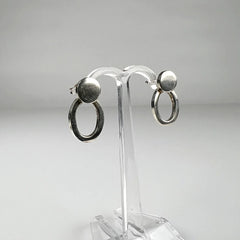 Cercei drop din argint 925 cu prindere fluture, 20 mm - vedere 1