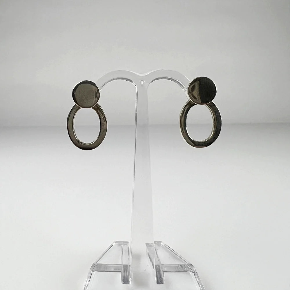 Cercei drop din argint 925 cu prindere fluture, 20 mm - vedere 2