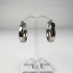 Cercei creole argint 925 24 mm cu prindere continua - vedere 2