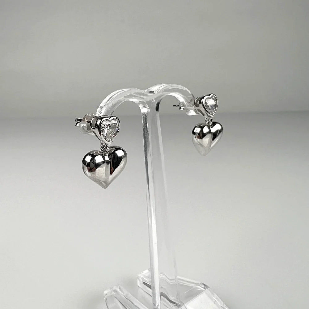 Cercei drop zirconia cu fluture din argint 925 - vedere 1