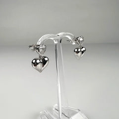 Cercei drop zirconia cu fluture din argint 925 - vedere 1