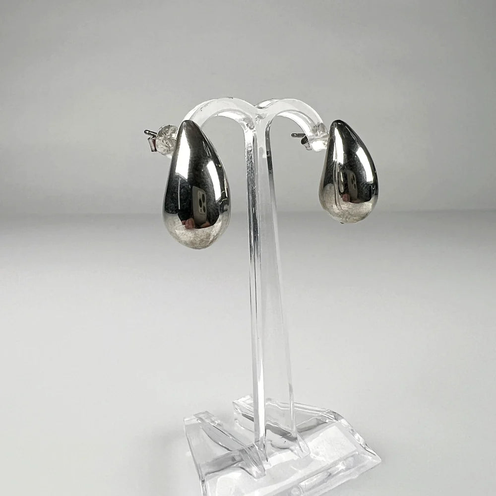 Cercei drop din argint 925 cu prindere fluture, 20mm - vedere 1