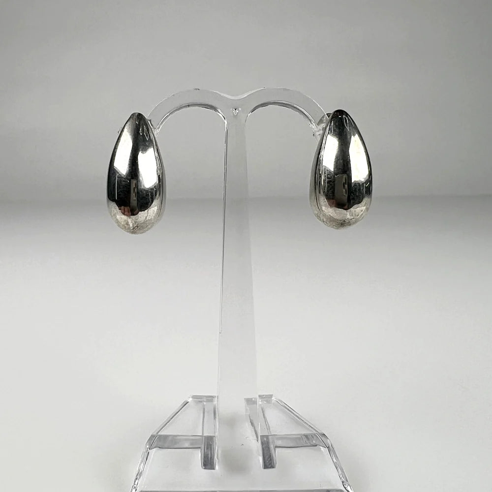 Cercei drop din argint 925 cu prindere fluture, 20mm - vedere 2