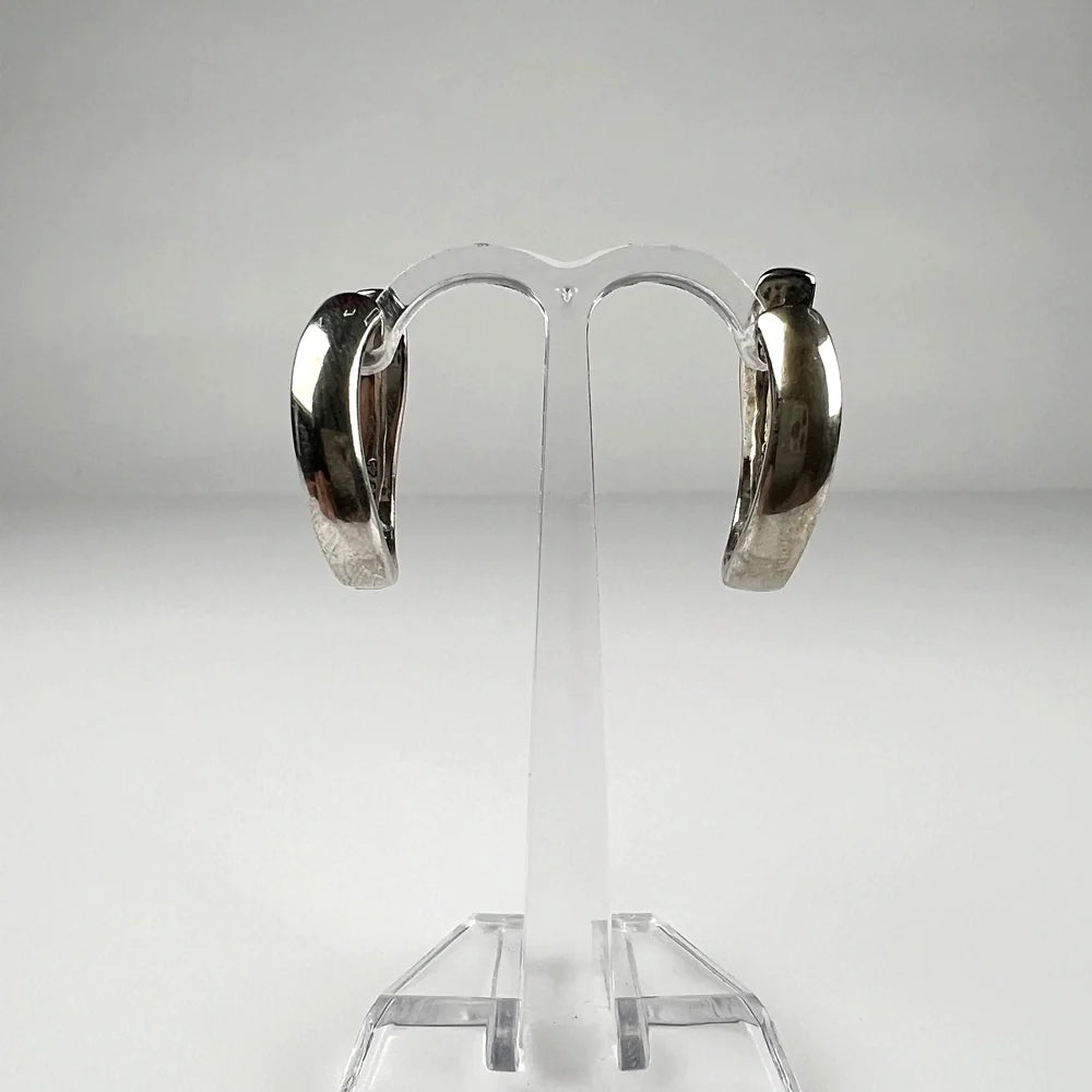 Cercei creole continui din argint 925, 20 mm - colectie eleganta - vedere 2