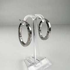 Cercei creole din argint 925, 30 mm, prindere continua - vedere 1