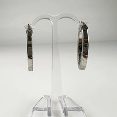 Cercei creole din argint 925, 30 mm, prindere continua - vedere 2