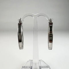 Cercei creole din argint 925, 31 mm, prindere continua - vedere 2
