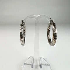 Cercei creole din argint 925, 23 mm, creola continua - vedere 2