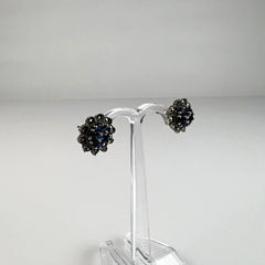 Cercei marcasite cu surub din argint 925 si prindere fluture - vedere 1
