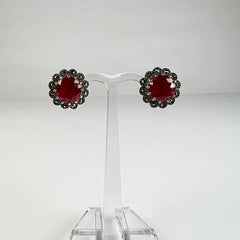 Cercei marcasite cu surub si fluture din argint 925 - vedere 2