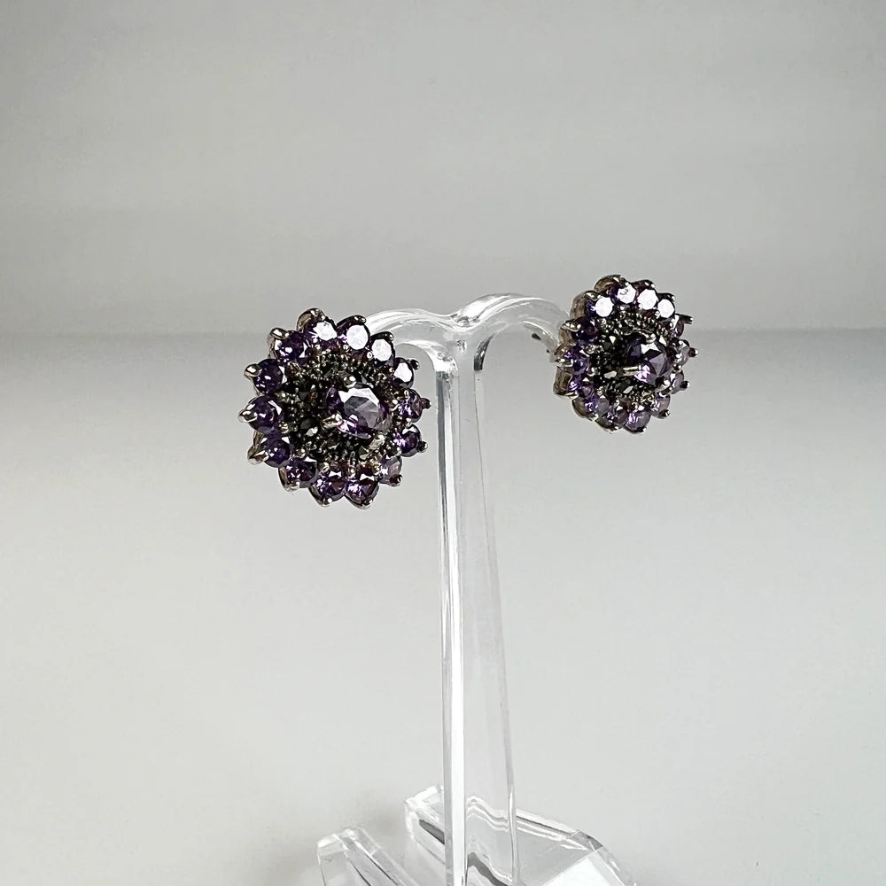 Cercei marcasite cu surub si fluture din argint 925 - vedere 1