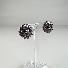 Cercei marcasite cu surub si fluture din argint 925 - vedere 1