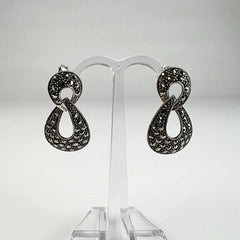 Cercei lungi marcasite cu fluture din argint 925 - vedere 2