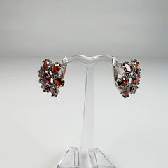 Cercei drop marcasite cu prindere leverback din argint 925 - vedere 2