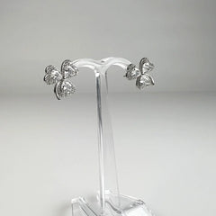 Cercei cu surub zirconia din argint 925 prindere fluture - vedere 1
