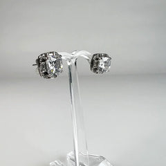 Cercei cu zirconia si prindere fluture din argint 925 - vedere 1
