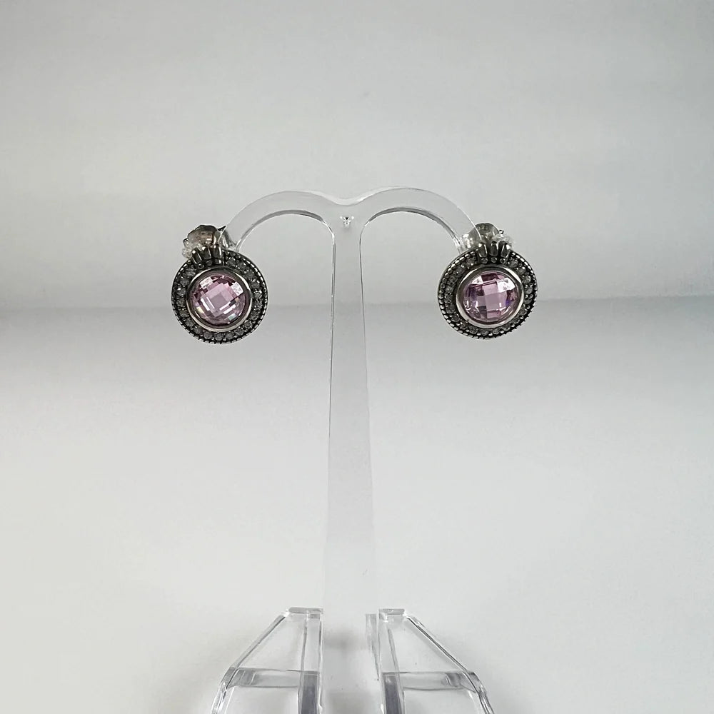 Cercei zirconia cu surub si fluture din argint 925 - vedere 2
