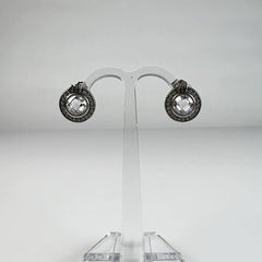 Cercei zirconia cu surub si fluture din argint 925 - vedere 2