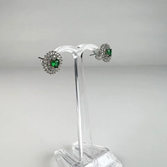 Cercei zirconia cu surub si fluture din argint 925 - vedere 1