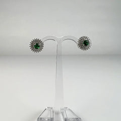 Cercei zirconia cu surub si fluture din argint 925 - vedere 2