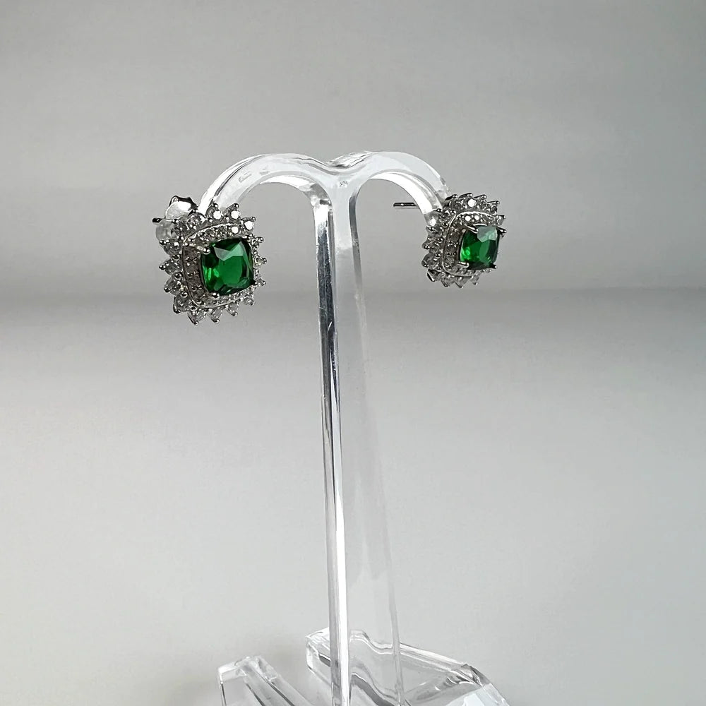 Cercei zirconia cu surub si fluture din argint 925, 10mm - vedere 1