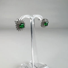 Cercei zirconia cu surub si fluture din argint 925, 10mm - vedere 1