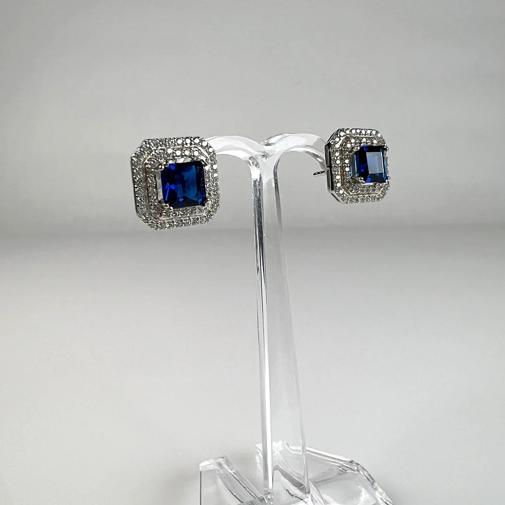 Cercei cu zirconia si surub din argint 925 fluture - vedere 1