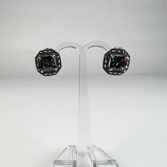 Cercei cu zirconia si prindere fluture din argint 925 - vedere 2