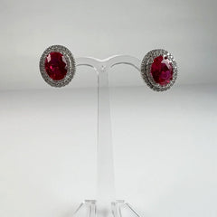 Cercei zirconia cu surub si fluture din argint 925 - vedere 2