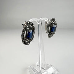 Cercei drop zirconia cu prindere leverback din argint 925 - vedere 1