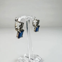 Cercei drop zirconia cu prindere leverback din argint 925 - vedere 1