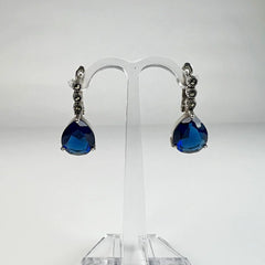 Cercei drop zirconia cu prindere leverback din argint 925 - vedere 2