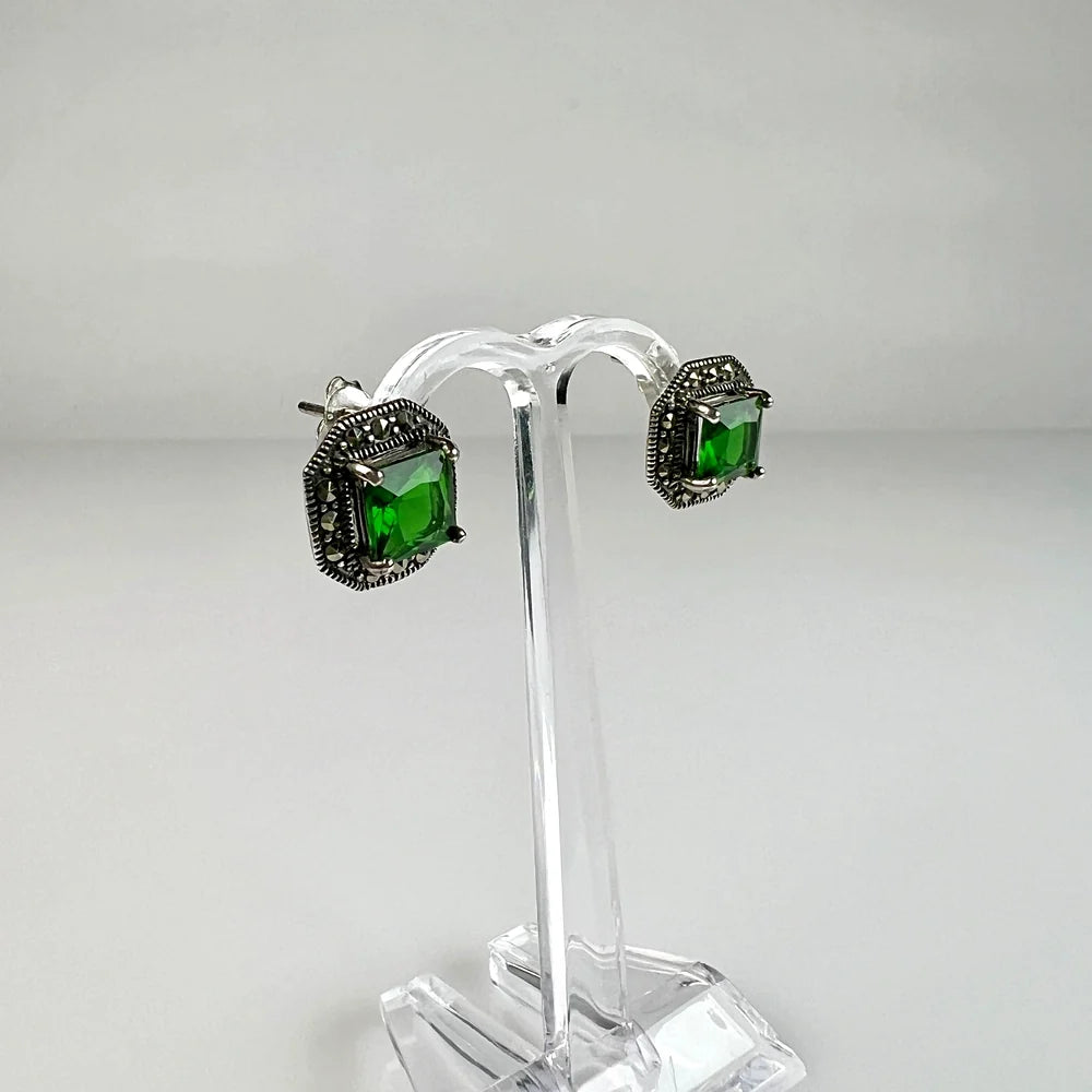 Cercei zirconia cu surub si fluture din argint 925 12mm - vedere 1