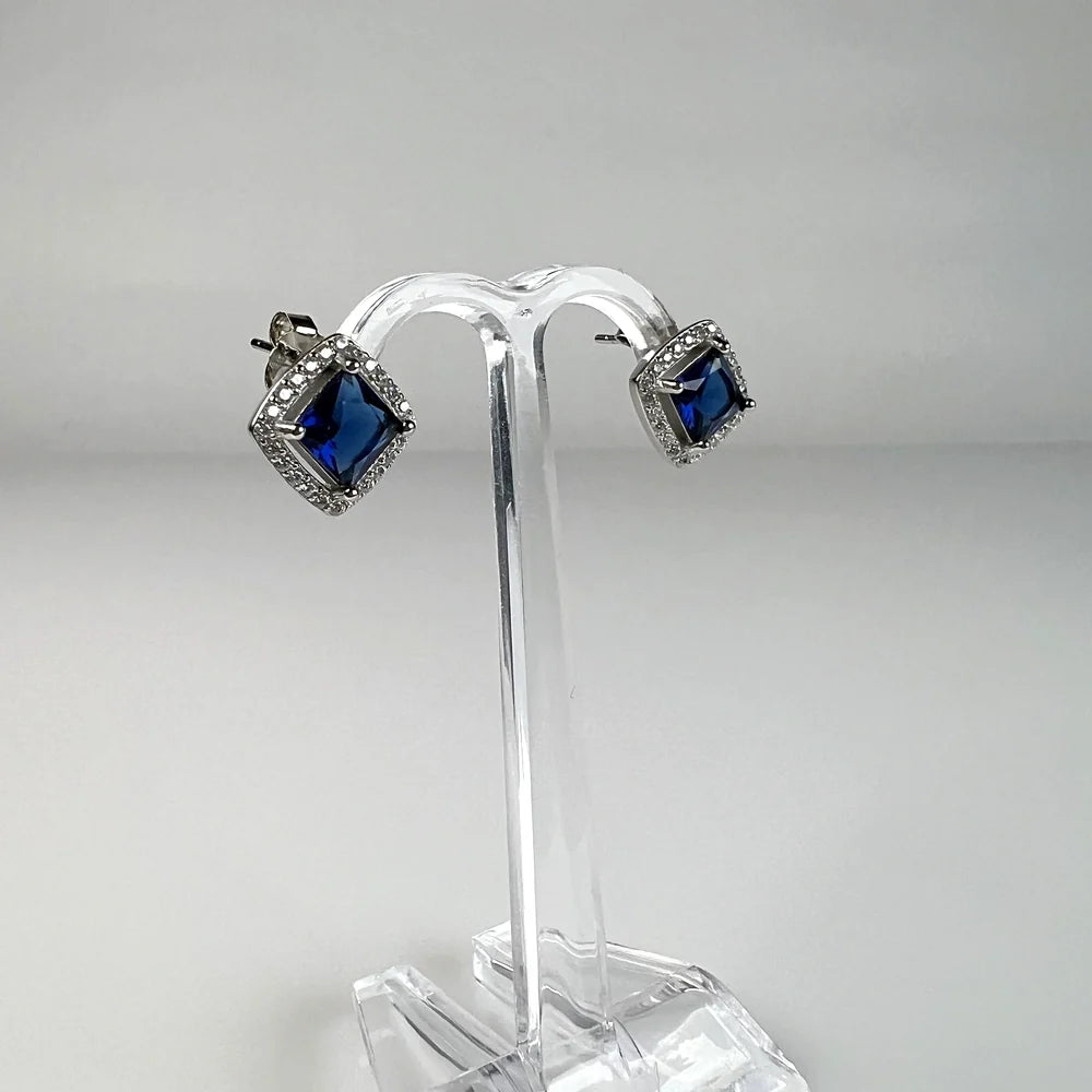 Cercei zirconia cu prindere fluture din argint 925 - vedere 1