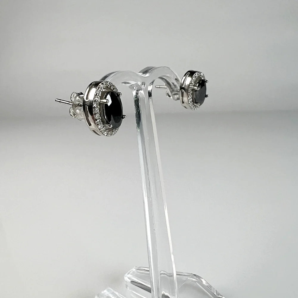 Cercei zirconia cu surub si fluture din argint 925 - vedere 1