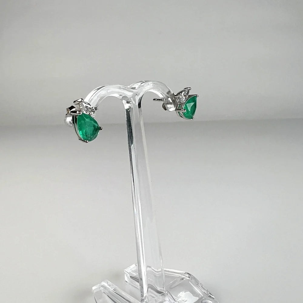 Cercei paraiba cu surub si fluture din argint 925 10mm - vedere 1