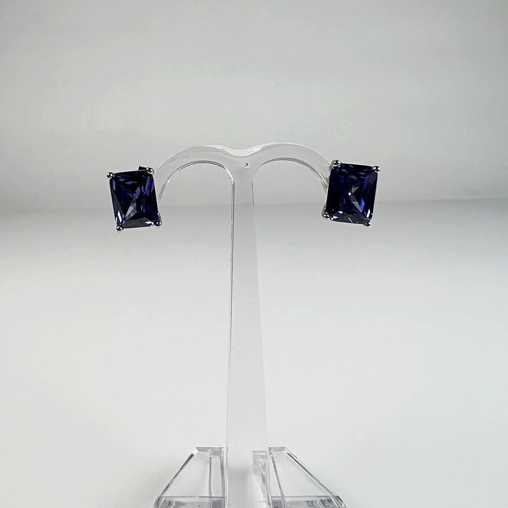 Cercei zirconia cu surub si fluture din argint 925 - vedere 2