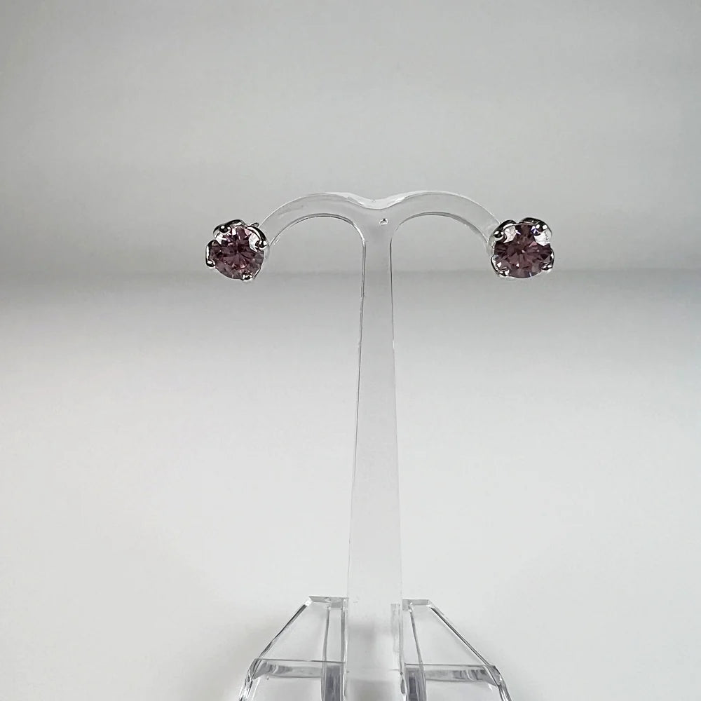 Cercei zirconia cu surub argint 925 fluture 6mm - vedere 2