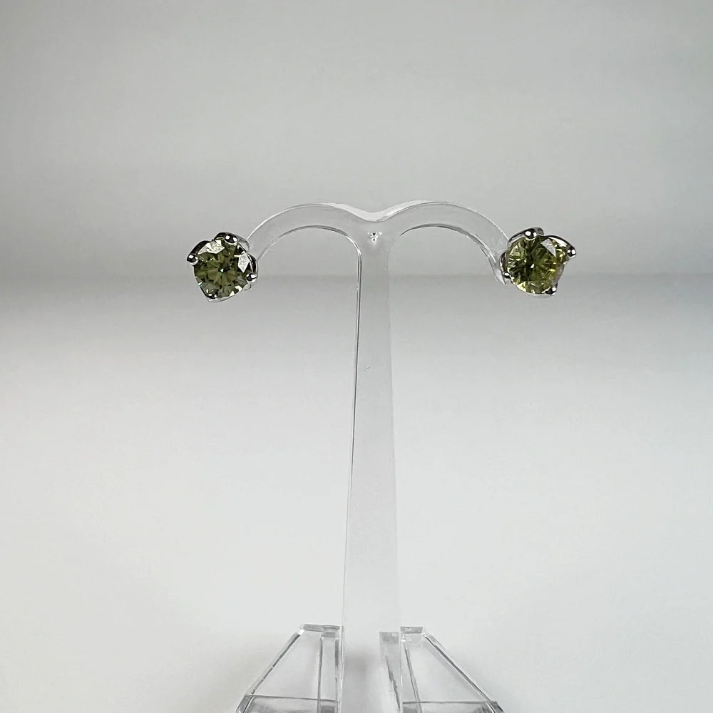 Cercei zirconia cu surub si fluture din argint 925 - vedere 2